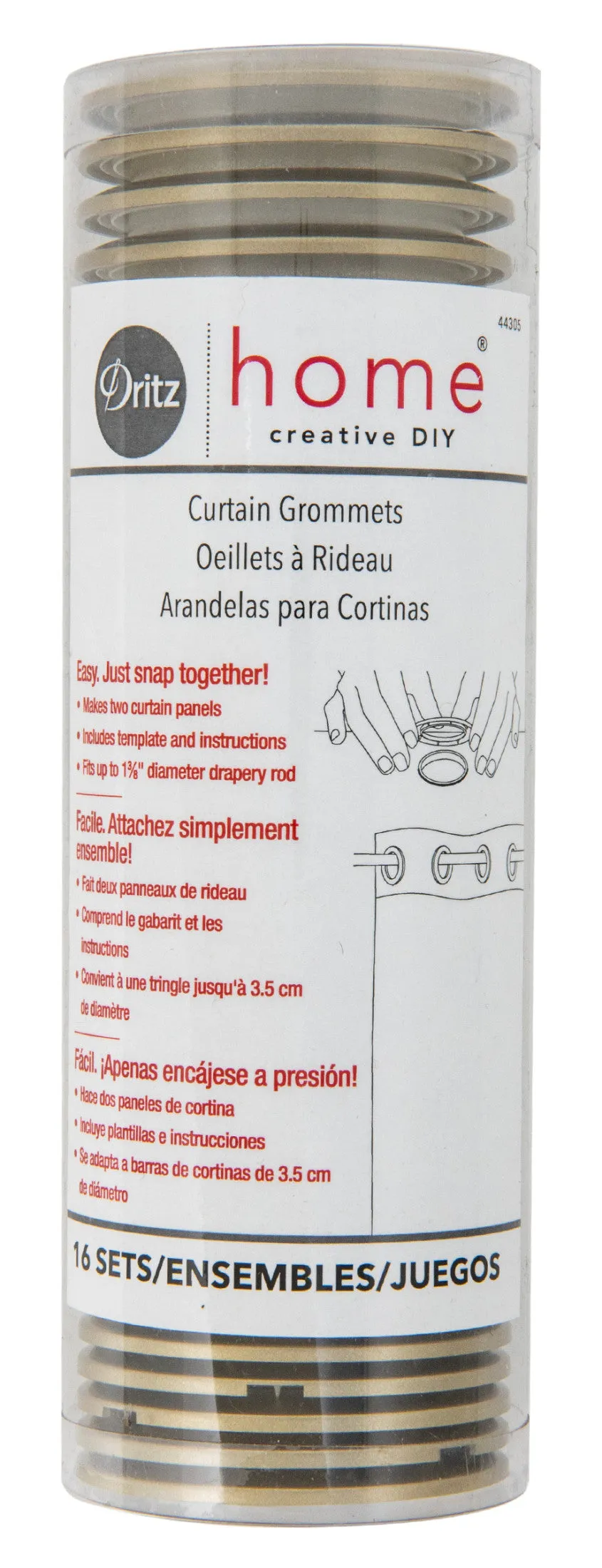 1-9/16" Curtain Grommets, 16 Sets