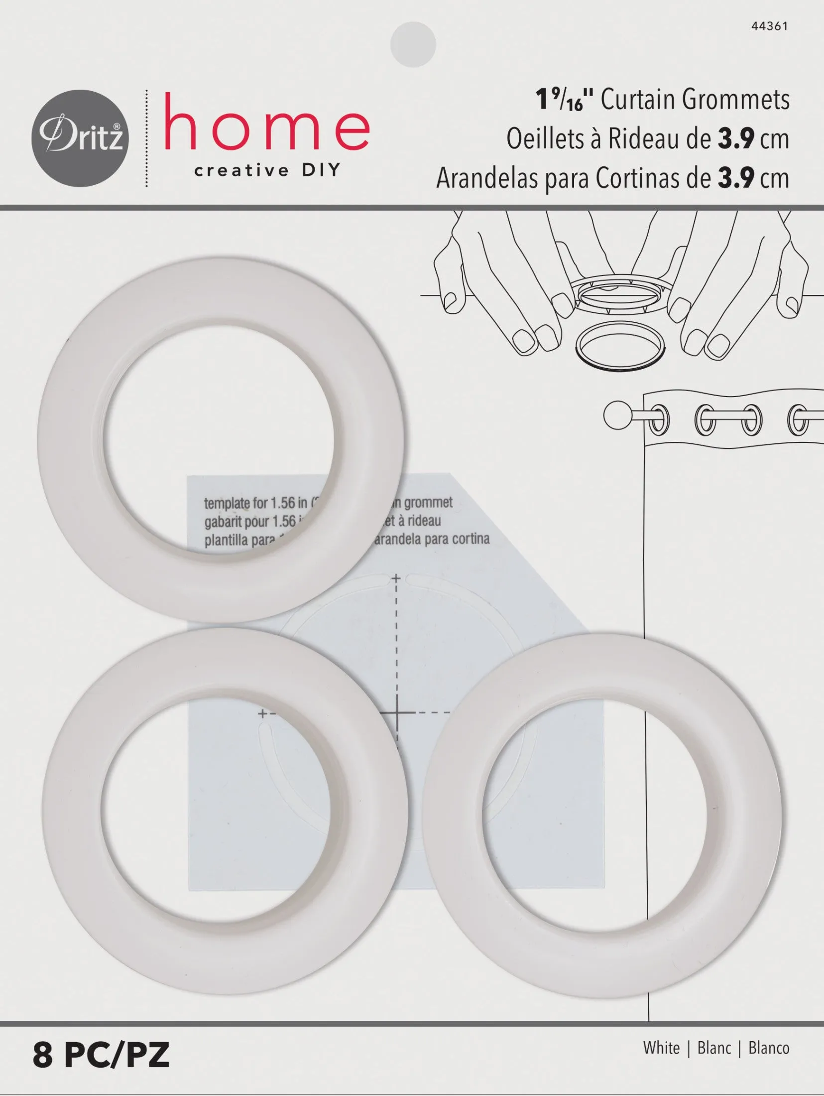 1-9/16" Curtain Grommets, 8 Sets