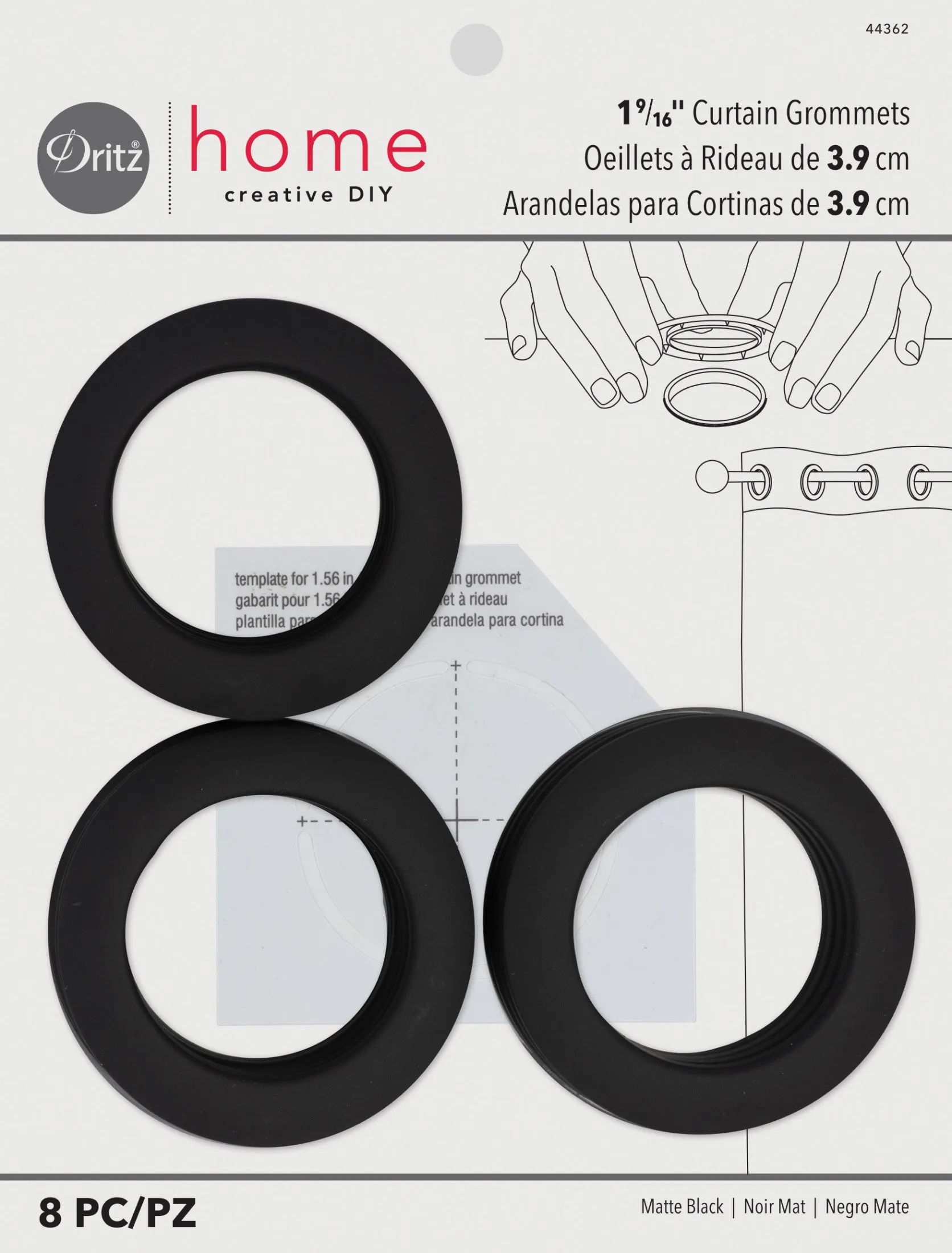 1-9/16" Curtain Grommets, 8 Sets