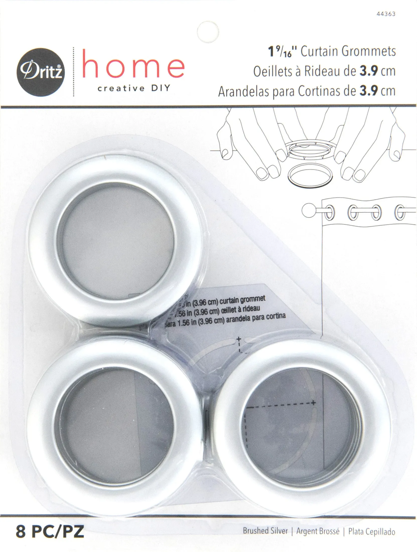 1-9/16" Curtain Grommets, 8 Sets