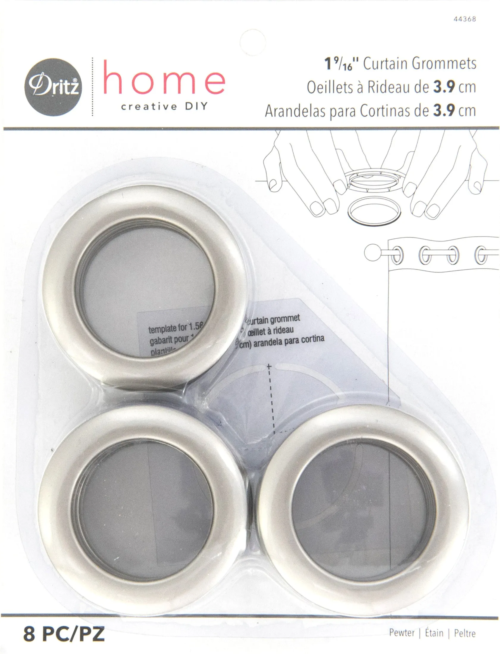 1-9/16" Curtain Grommets, 8 Sets