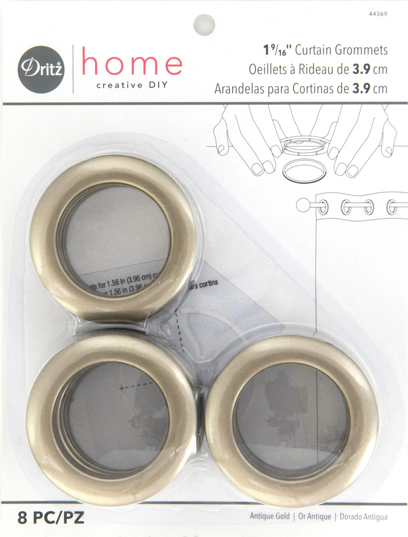1-9/16" Curtain Grommets, 8 Sets