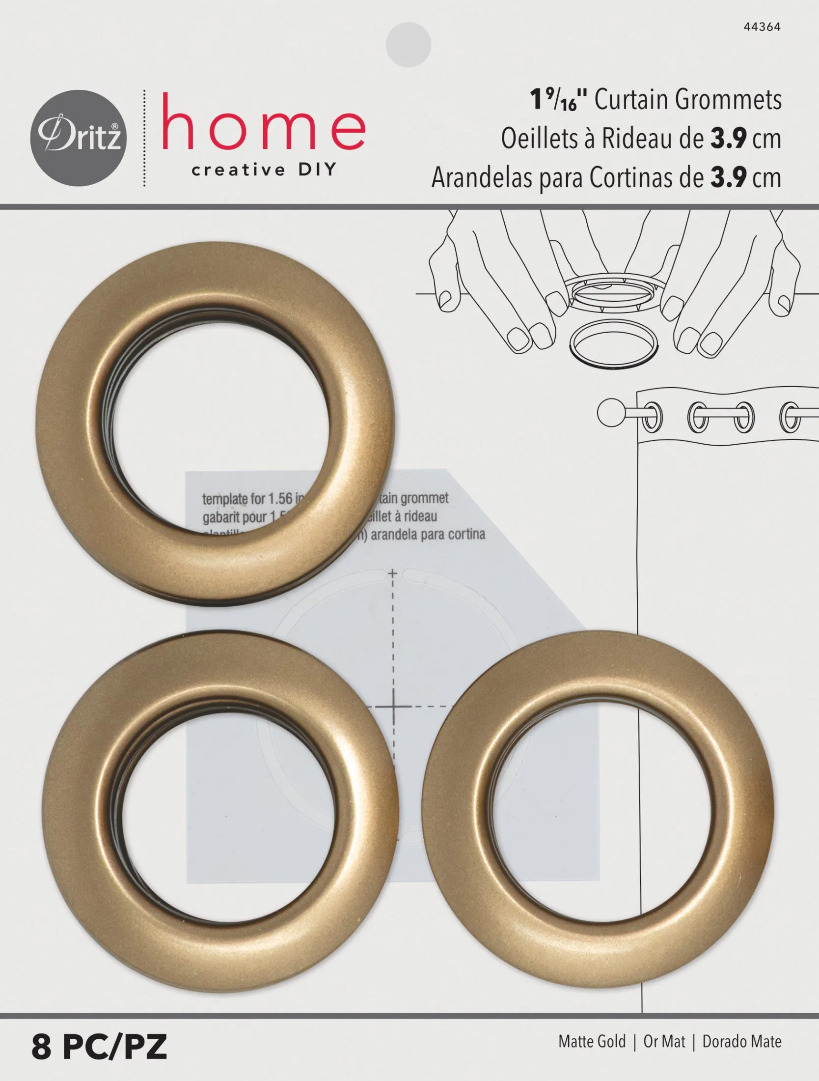 1-9/16" Curtain Grommets, 8 Sets