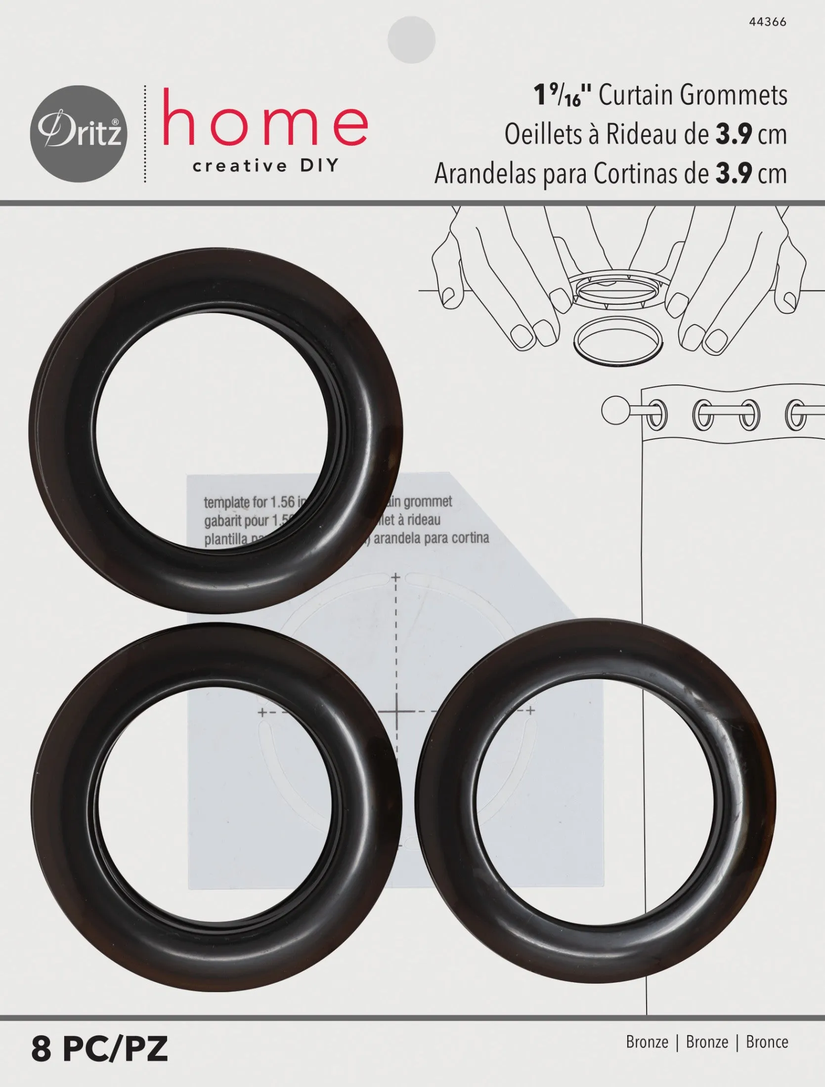 1-9/16" Curtain Grommets, 8 Sets