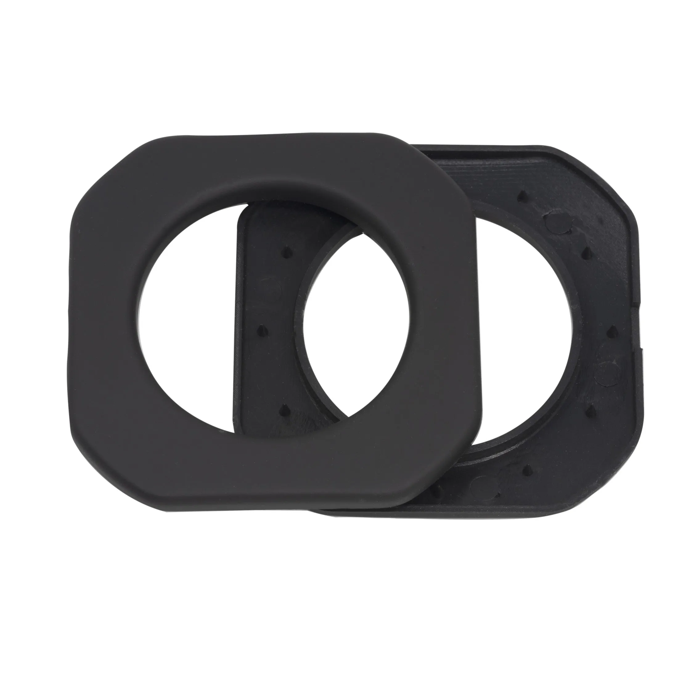 1-9/16" Square Plastic Curtain Grommets, Matte Black, 8 Sets