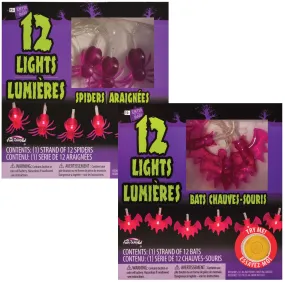 12 Bat & Spider Light Ast