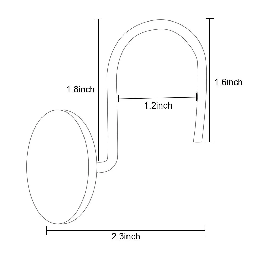 12-Piece: AGPtek Fashion Decorative Home Rose Curtain Hooks