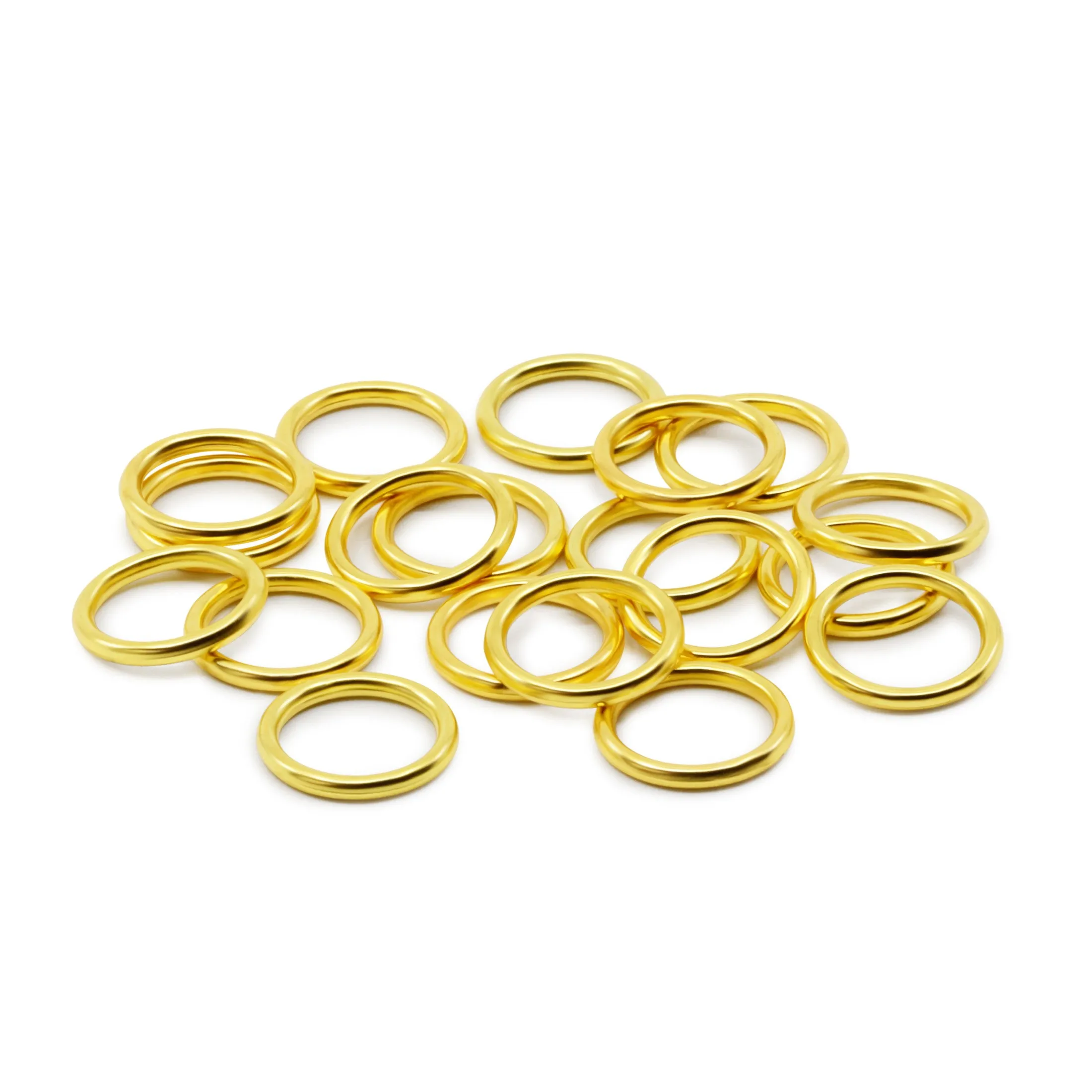 1/2" Brass Plated Rings, 24 pc