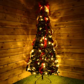 180cm Pre-Decorated Pop Up Pop Up Christmas Tree  150 Warm White LEDs