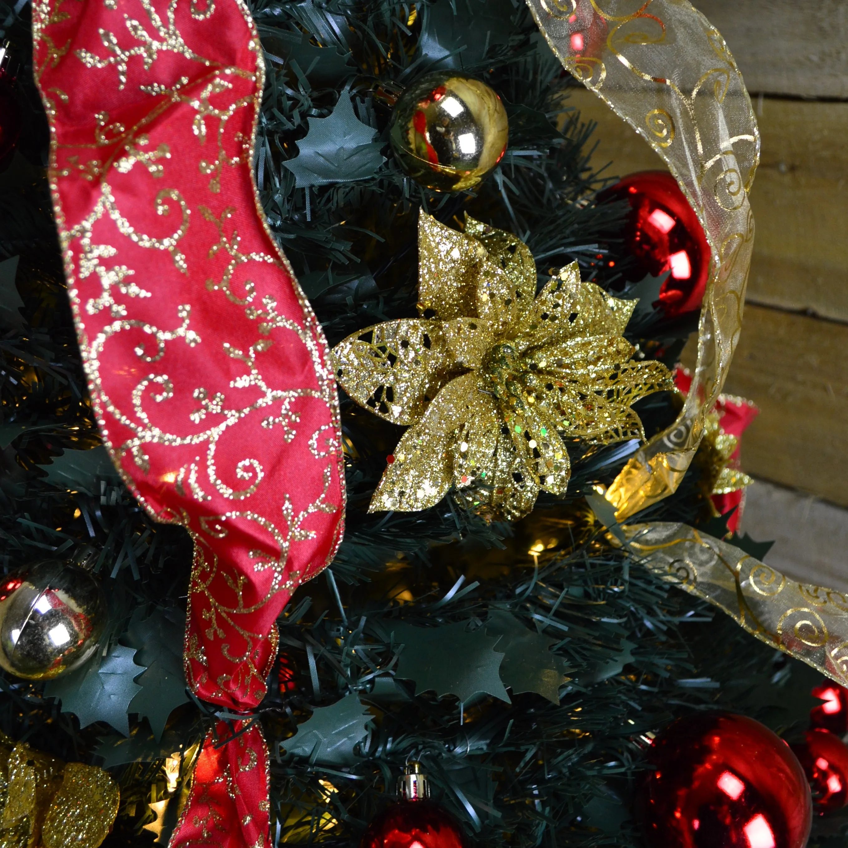 180cm Pre-Decorated Pop Up Pop Up Christmas Tree  150 Warm White LEDs
