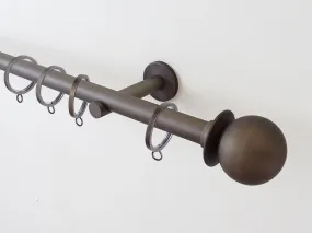 19mm dia. brushed bronze metal curtain pole