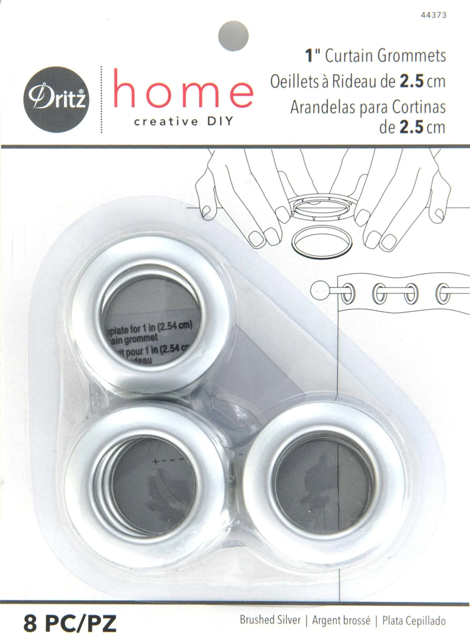 1" Curtain Grommets, 8 Sets
