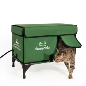 2 in 1 Outdoor Elevated Lift-Top Heated Cat House Medium