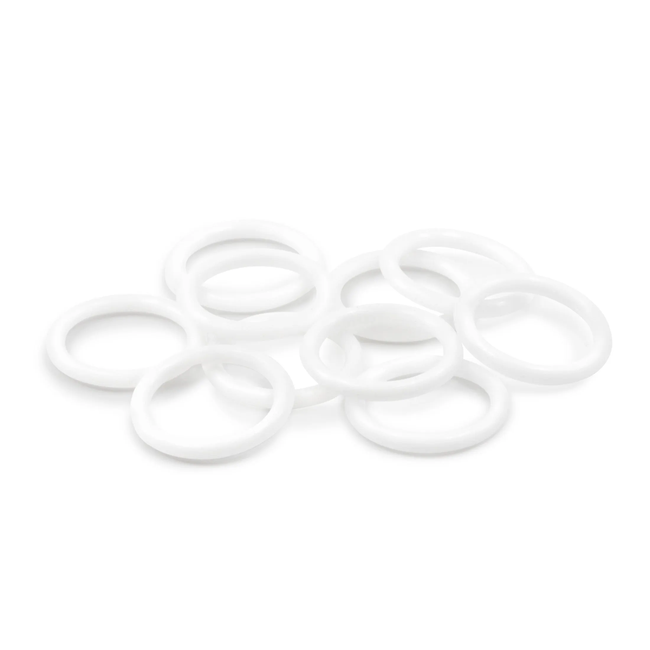 3/4" Plastic Rings, White, 24 pc