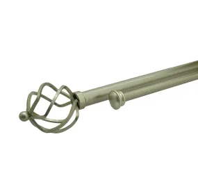 36 IN-72 IN Double Curtain Rod Brass Nickel