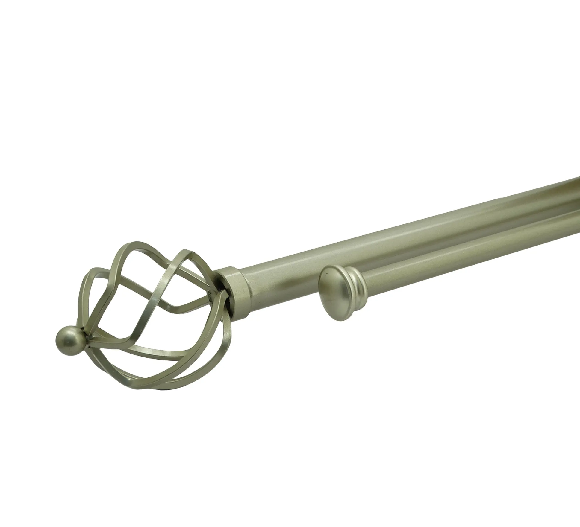 36 IN-72 IN Double Curtain Rod Brass Nickel