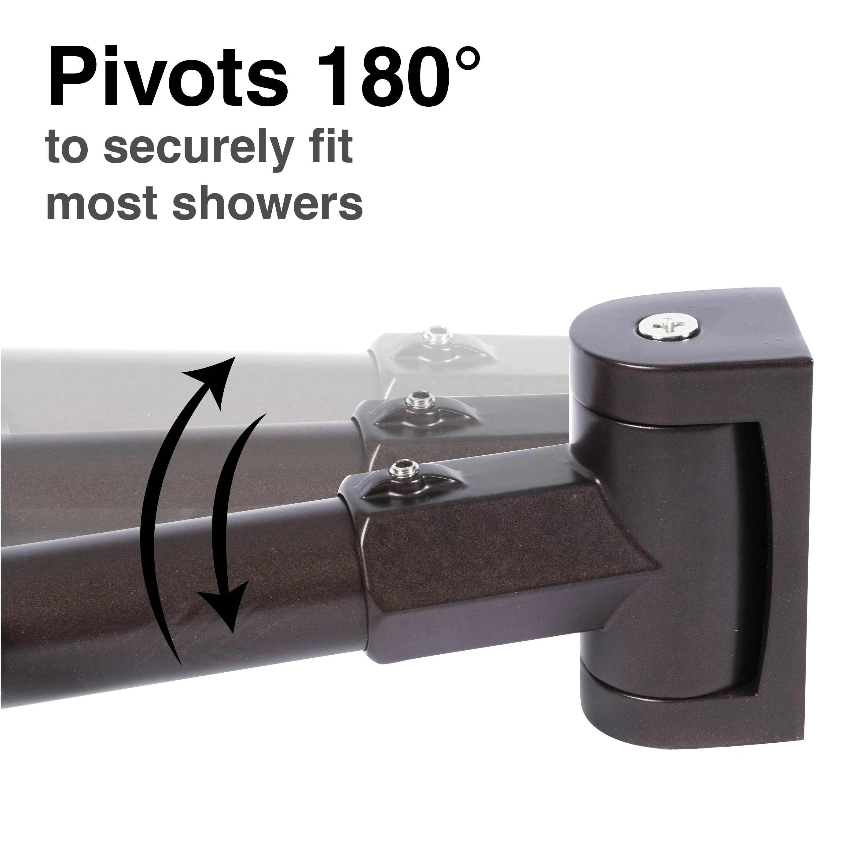 44 in. to 70 in. Double Curved Shower Rod (Oil-Rubbed Bronze Finish)
