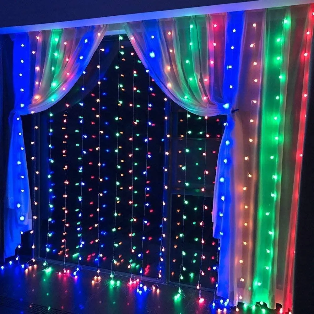 448 LED RGB Multi-color Waterproof String Fairy Curtain Lights