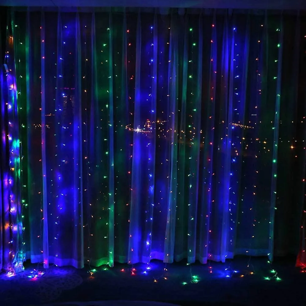 448 LED RGB Multi-color Waterproof String Fairy Curtain Lights