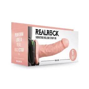 A Vibrating Hollow Strap On - 6 in.