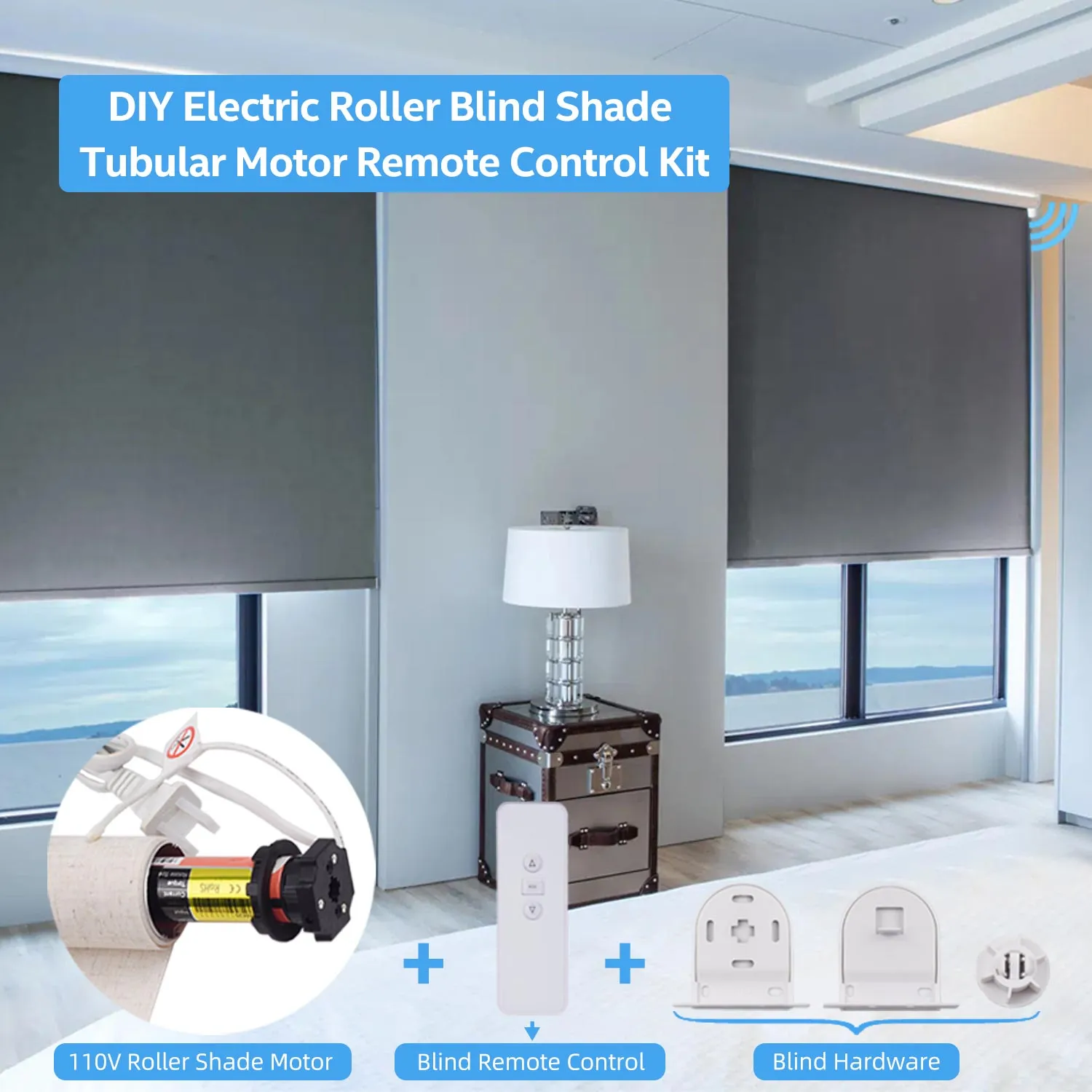 AC100-260V Roller Blind Motor Remote Control for 1.5 Inch Shade Tube