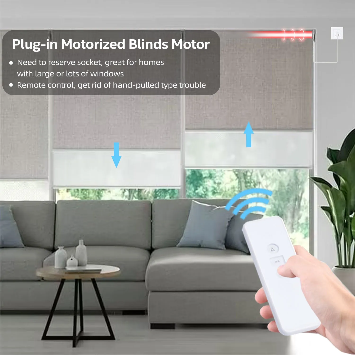 AC100-260V Roller Blind Motor Remote Control for 1.5 Inch Shade Tube