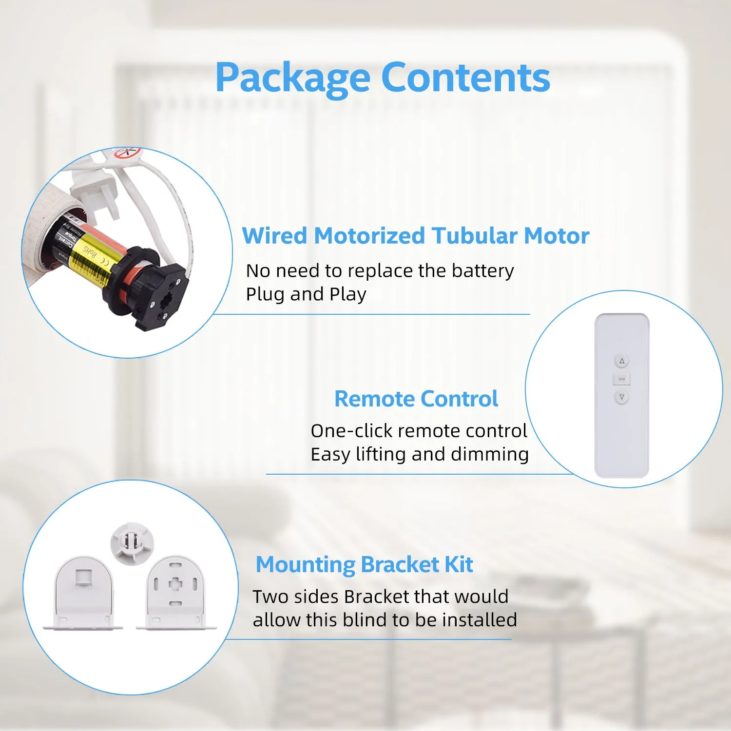 AC100-260V Roller Blind Motor Remote Control for 1.5 Inch Shade Tube