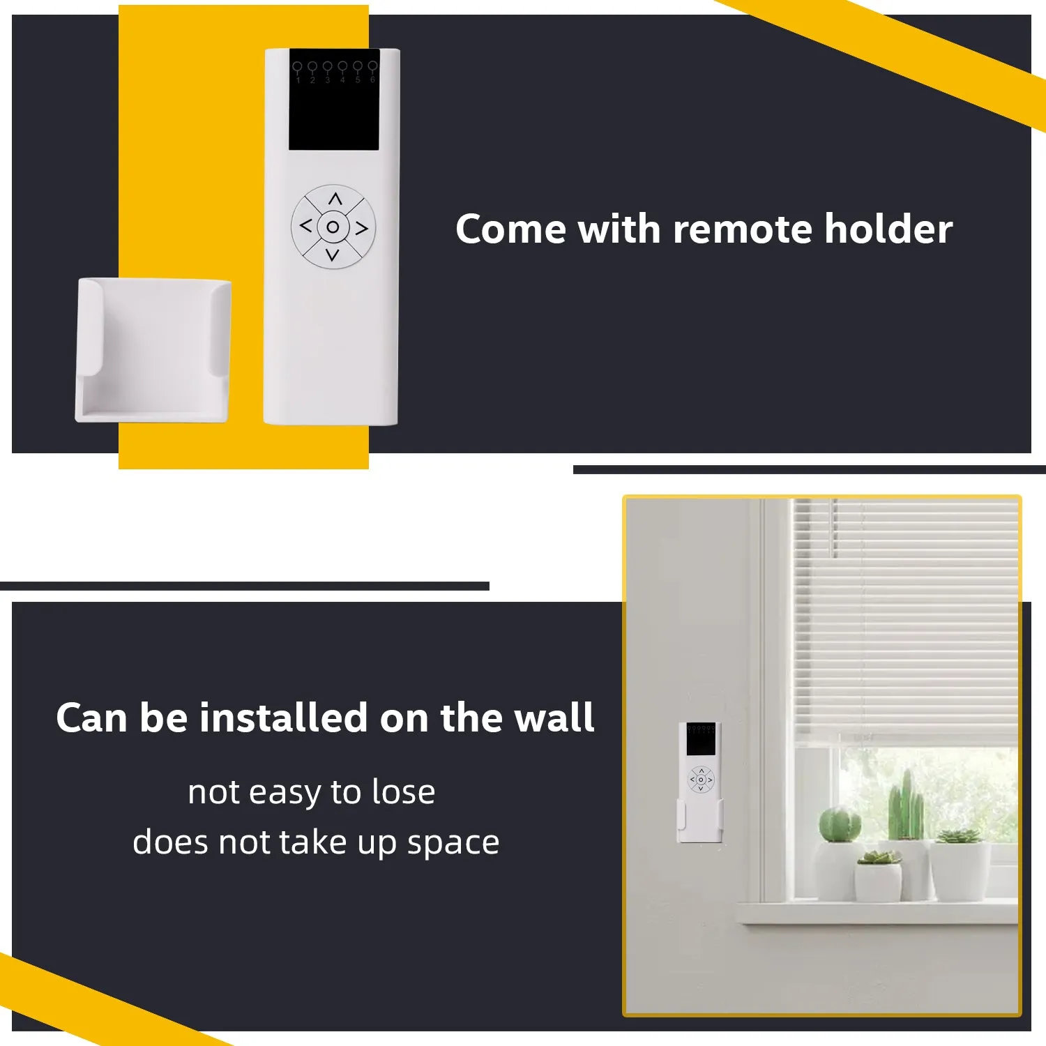 AC114-06 RF 433.92 Wireless Control, 6 Channel Blinds Controller for Motorized Roller Shades and Blinds