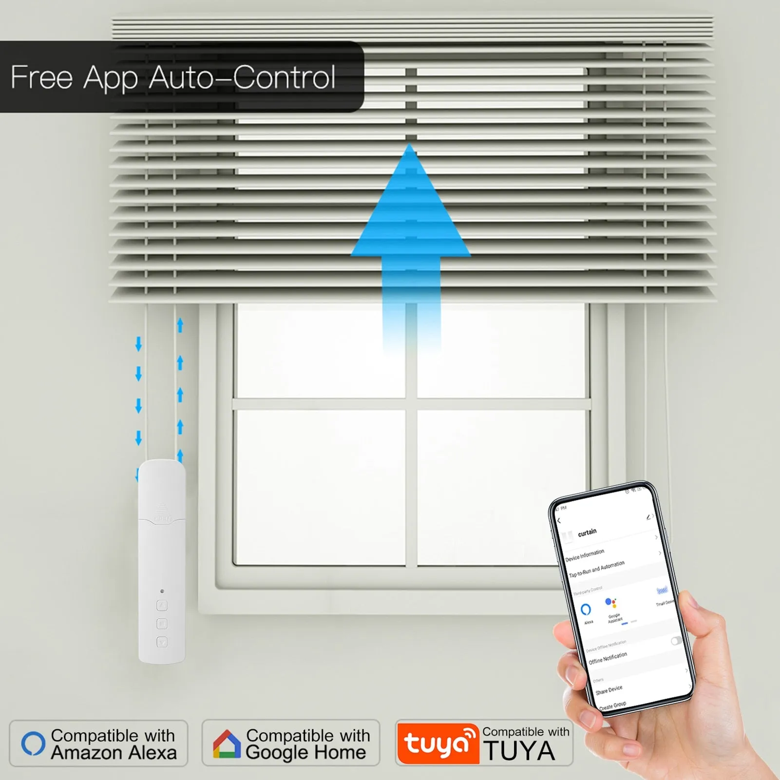 Alexa Google Home  Electric Pull Bead Curtain Motor