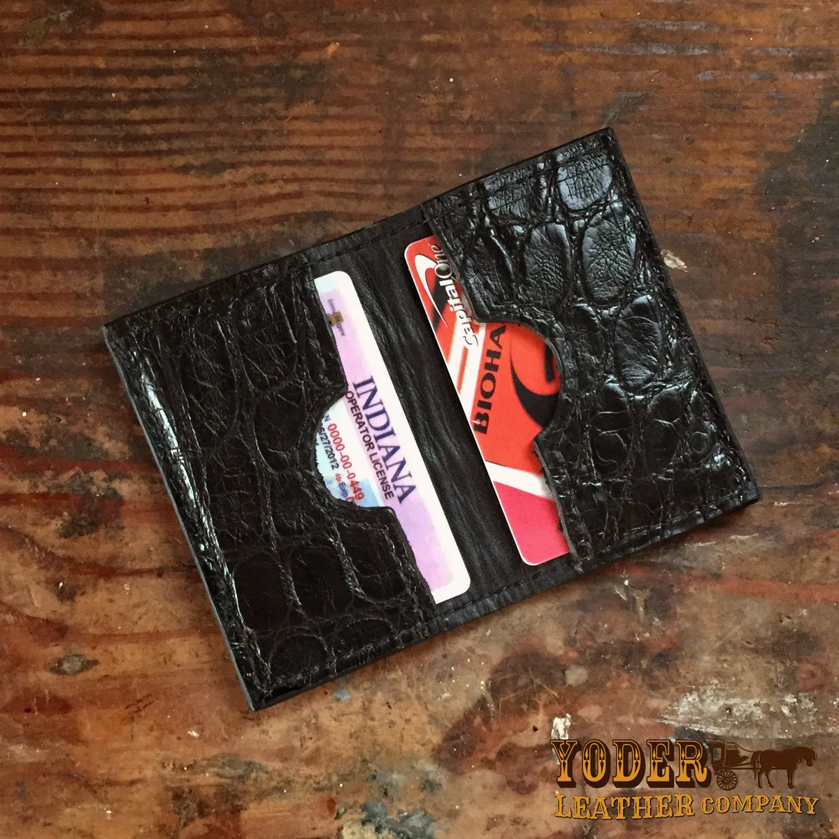 Alligator Black Card Case