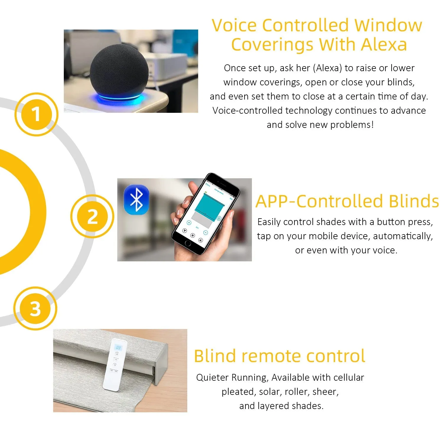 AM22-ES-EB Bluetooth Smart Blinds Motor 1-1/4" (32mm) Shade Tube, Rechargeable