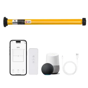 AM25-ES-EZ Electric Window Shades Motor for 1.5"(38mm)/1.75"(43mm) Shade Tube Work With Alexa Google Home