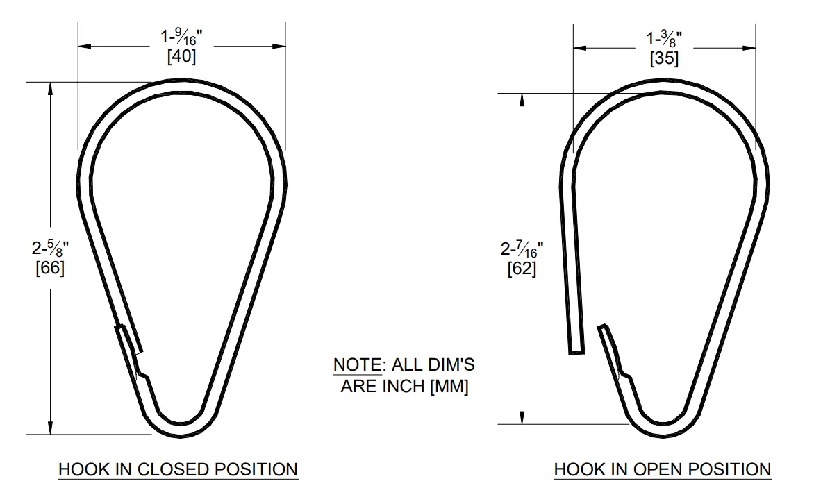 ASI 1200-SHU Shower Curtain Hook
