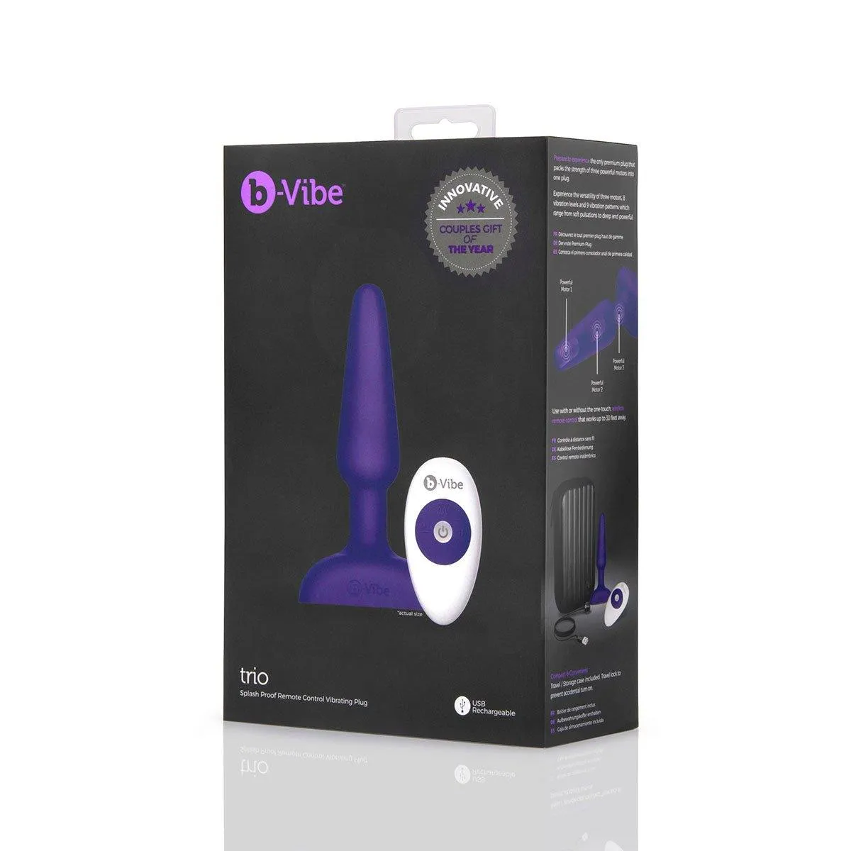 B-Vibe Trio Plug - Purple
