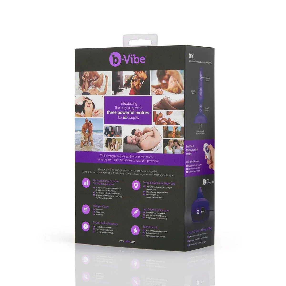 B-Vibe Trio Plug - Purple