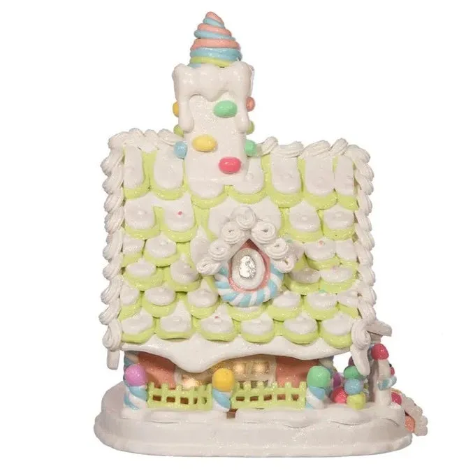 Battery-Operated LED Light Up Pastel Gingerbread House