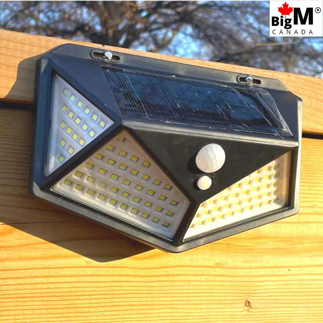 BigM Super Bright 114 LED Solar Motion Sensor Lights for Outdoors