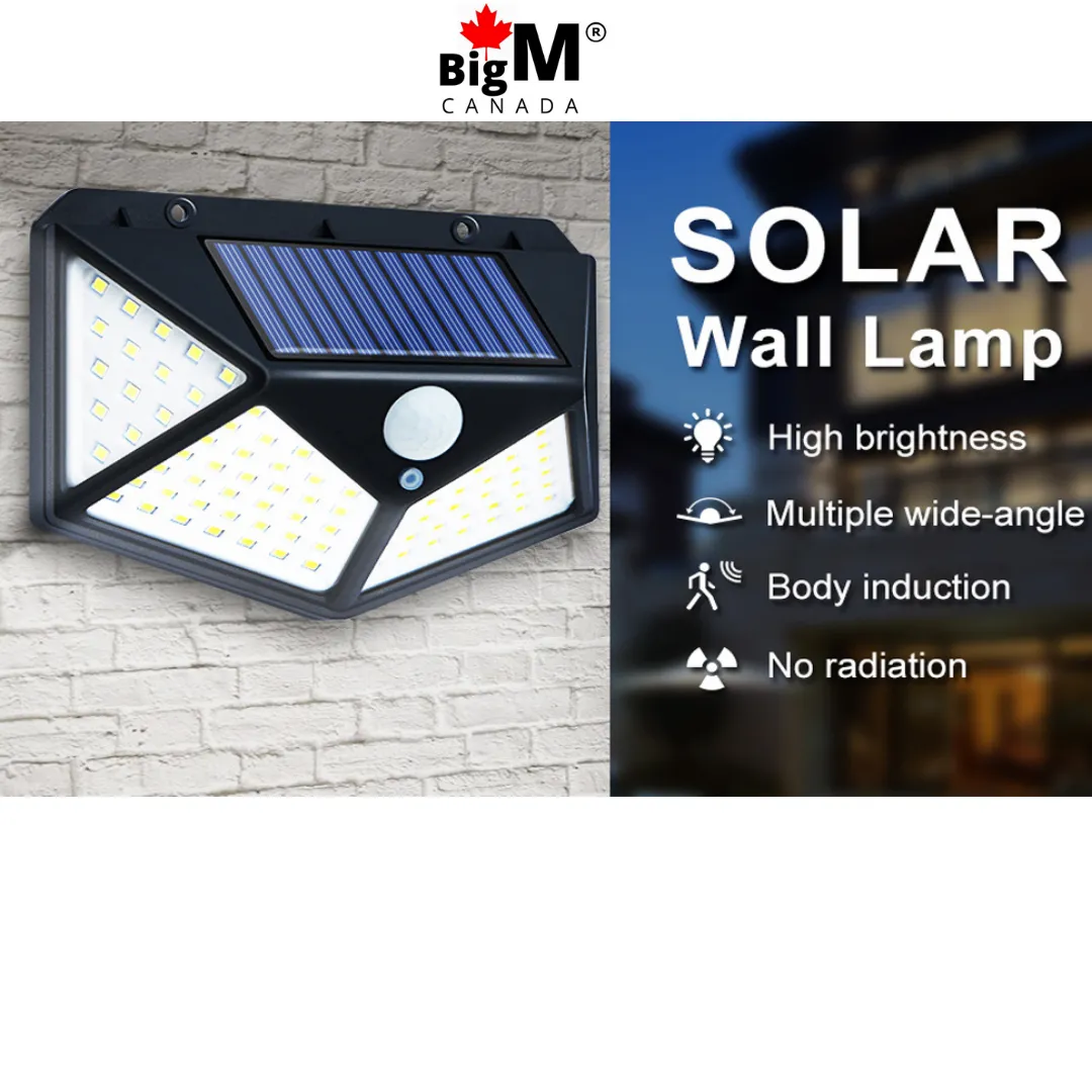 BigM Super Bright 114 LED Solar Motion Sensor Lights for Outdoors