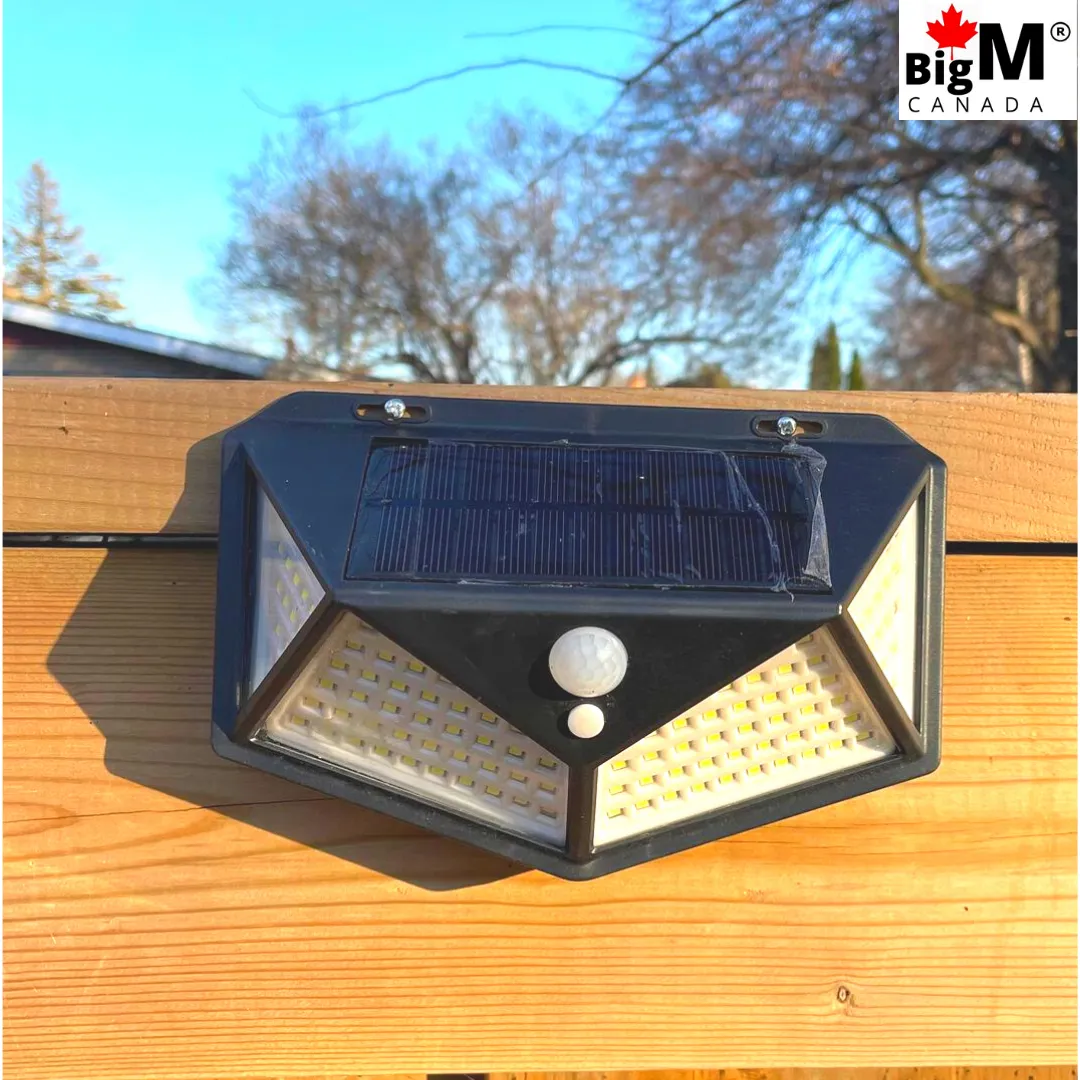 BigM Super Bright 114 LED Solar Motion Sensor Lights for Outdoors