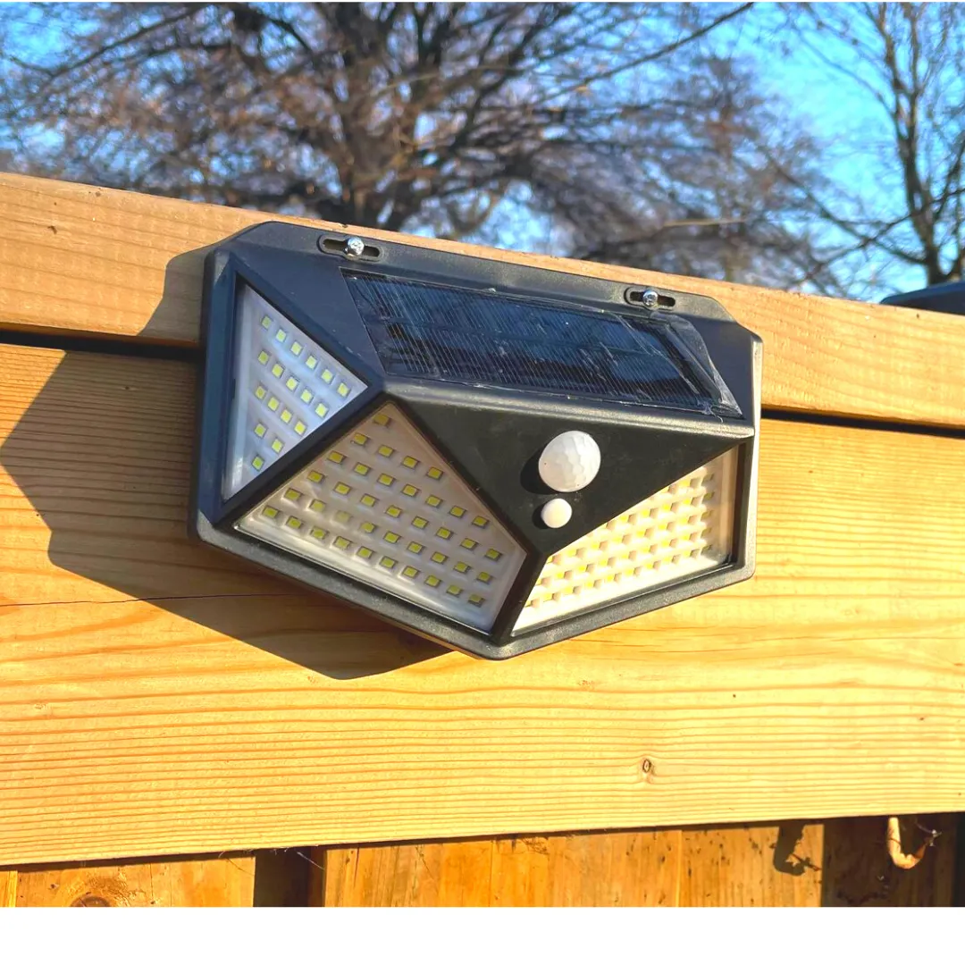 BigM Super Bright 114 LED Solar Motion Sensor Lights for Outdoors