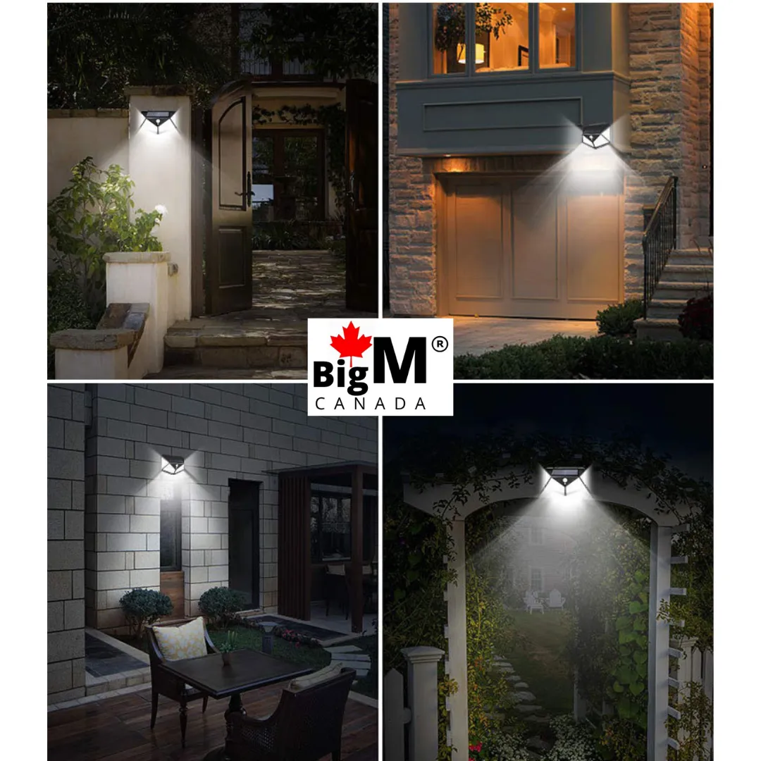 BigM Super Bright 114 LED Solar Motion Sensor Lights for Outdoors