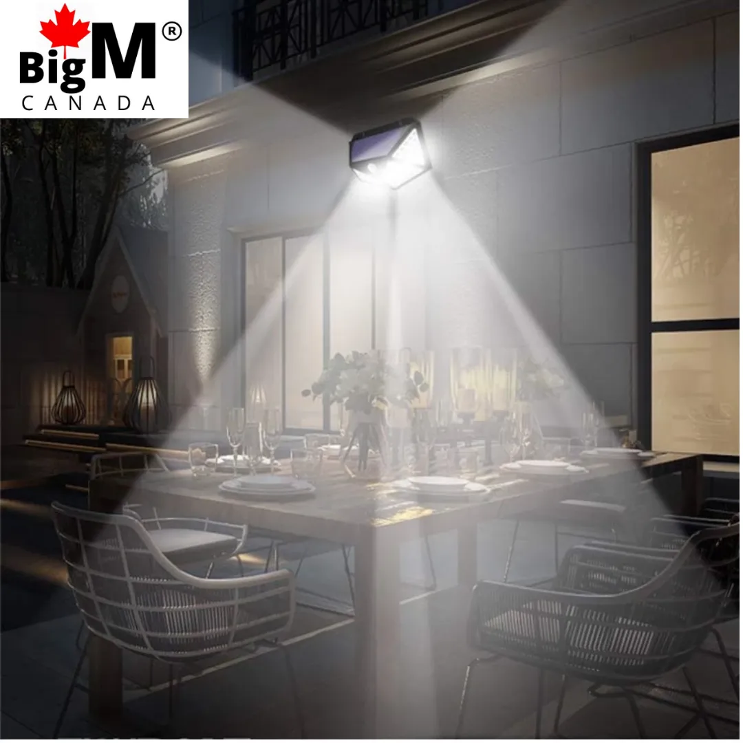 BigM Super Bright 136 LED Solar Security Light with Motion Sensor