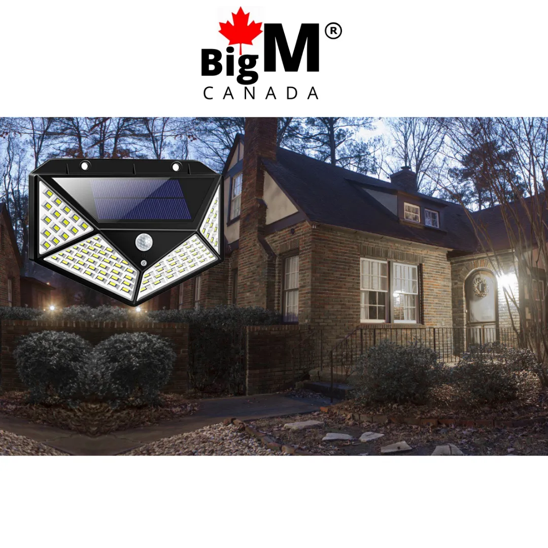 BigM Super Bright 136 LED Solar Security Light with Motion Sensor