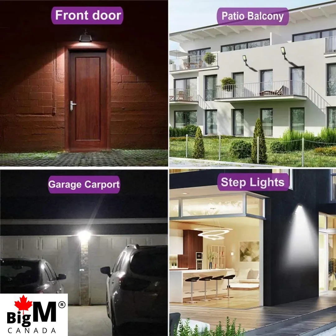 BigM Super Bright 136 LED Solar Security Light with Motion Sensor