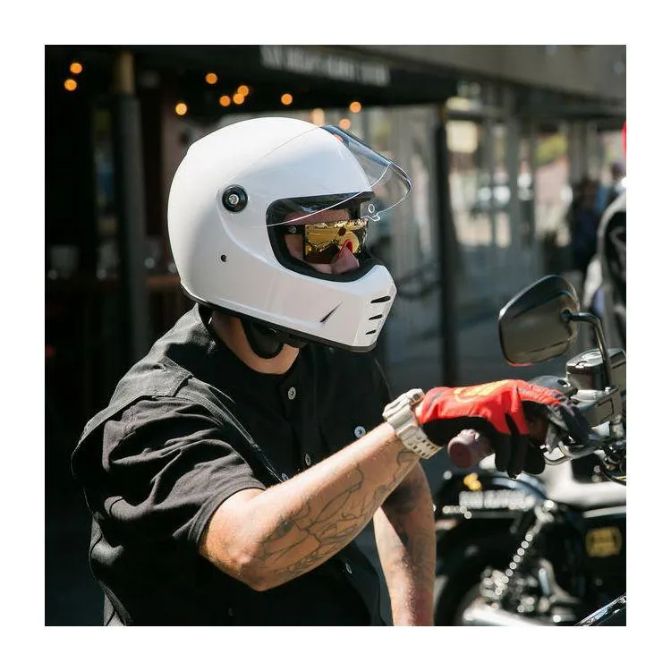 Biltwell Lane Splitter Gloss White Helmet