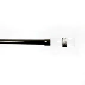 Black Nickel Glass Decor Rod