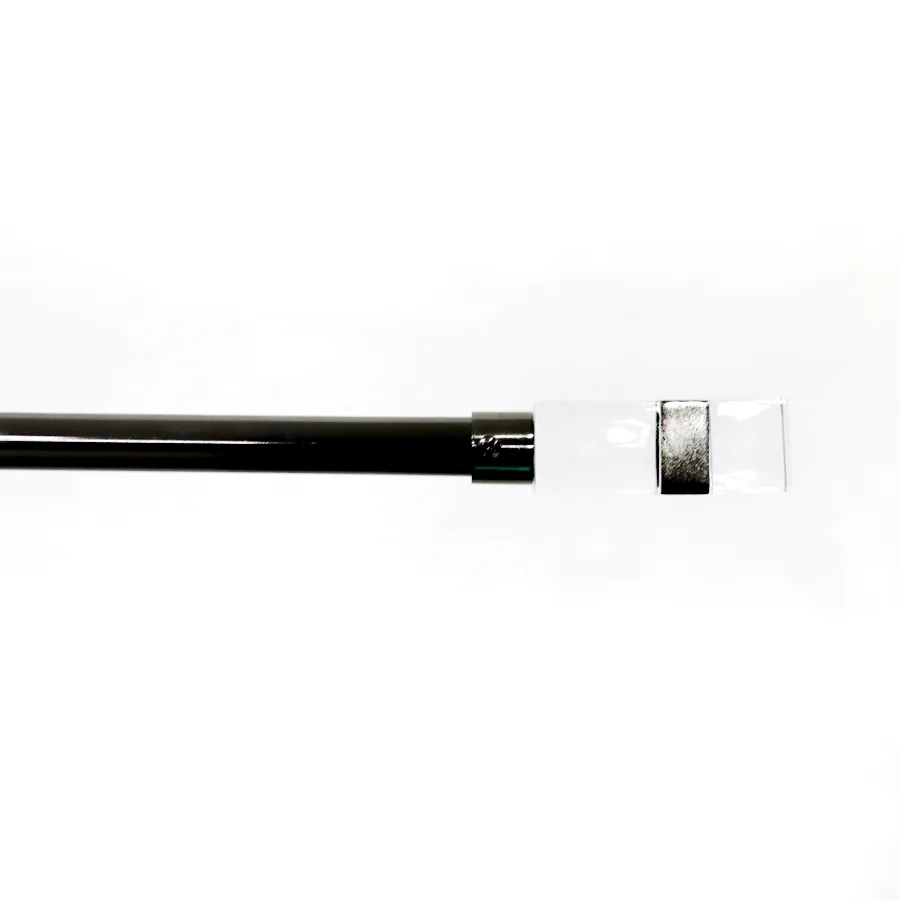 Black Nickel Glass Decor Rod