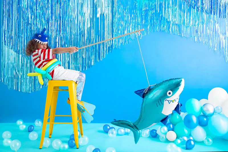 Blue Fringe Curtain