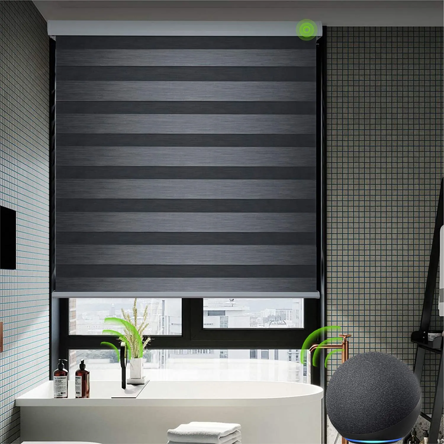 BM100 Smart Motorized Blinds (Works with Alexa and Google Assistant)