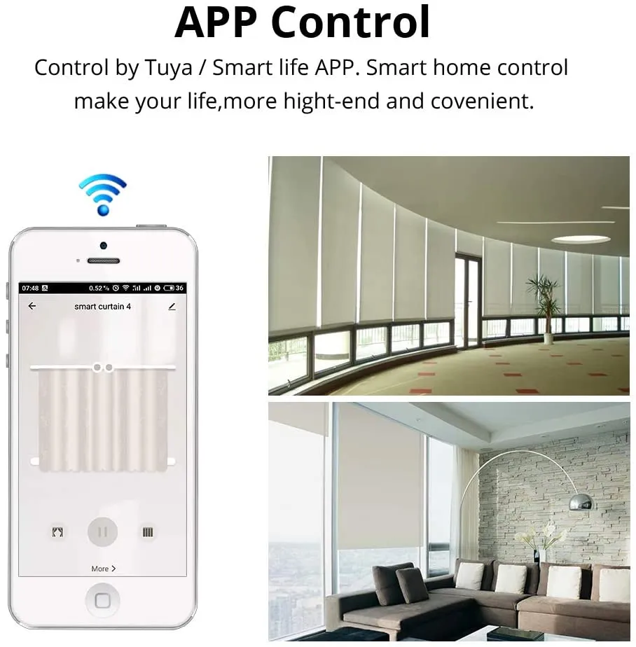 BM100 Smart Motorized Blinds (Works with Alexa and Google Assistant)